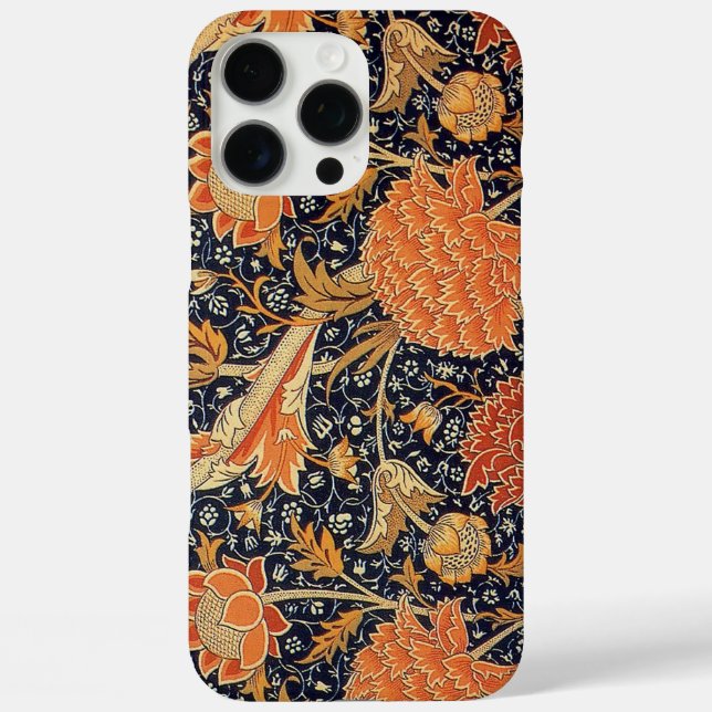 William Morris Textildesign Cray iPhone 16 Pro Max Hülle (Rückseite)