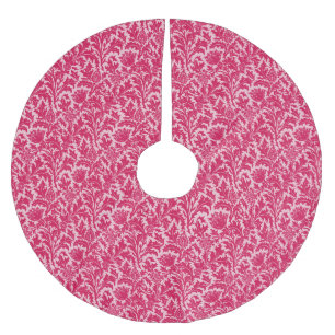 William Morris Thistle Damask, Fuchsia Pink Polyester Weihnachtsbaumdecke