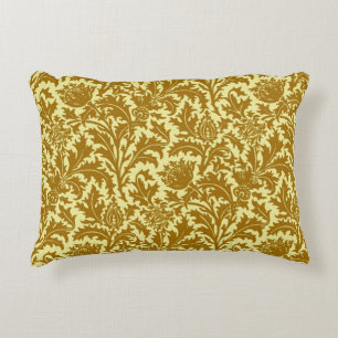 William Morris Thistle Damask, Mustard Gold Zierkissen