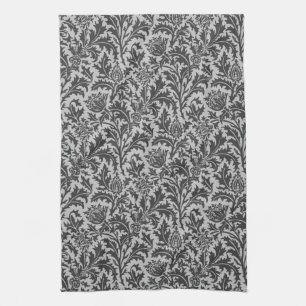 William Morris Thistle Damask, Silver Gray / Grau Küchentuch