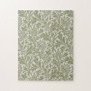 William Morris Thistle Sage Green Pattern