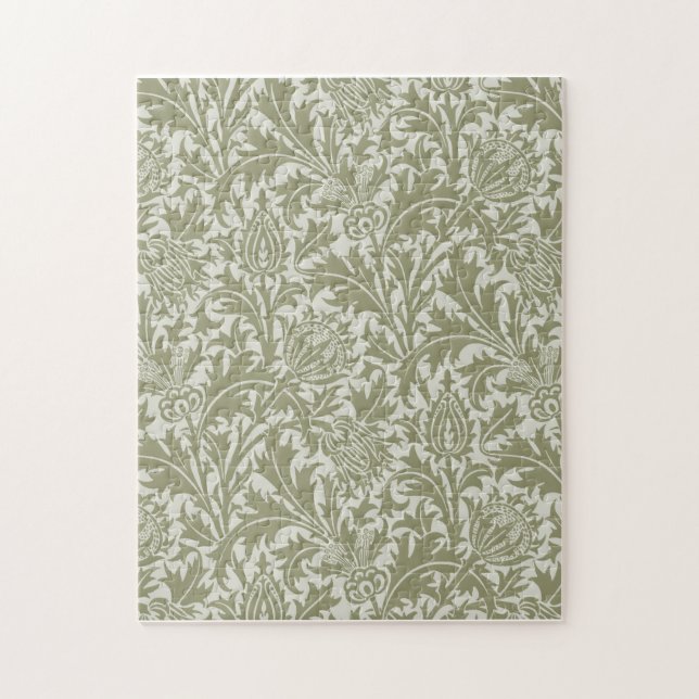 William Morris Thistle Sage Green Pattern (Vertikal)