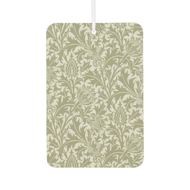 William Morris Thistle Sage Green Pattern Autolufterfrischer (Vorderseite)