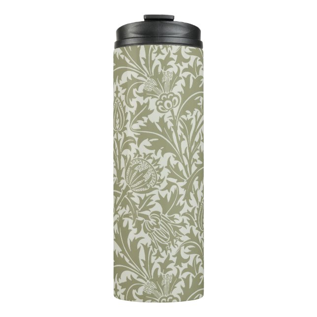 William Morris Thistle Sage Green Pattern Thermosbecher (Vorderseite)