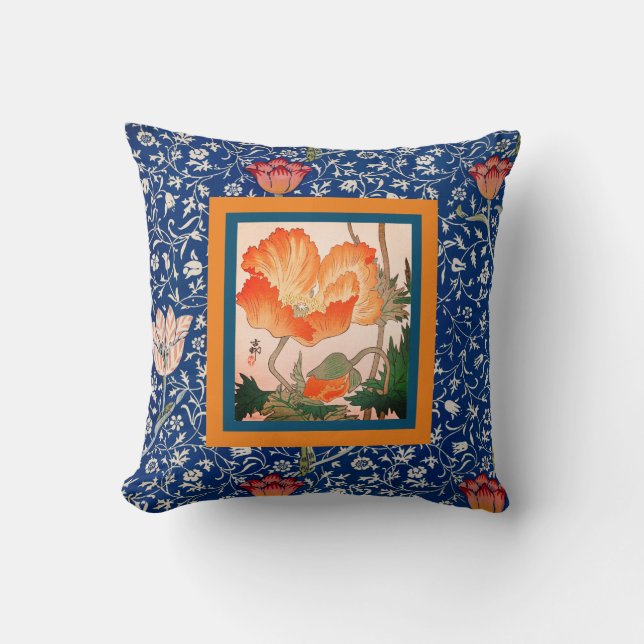 William Morris THROW PILLOW MIT TULIP UND POPPY Kissen (Vorderseite)