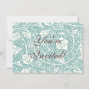 William Morris Traubenmuster Aquamarin Türkis Einladung