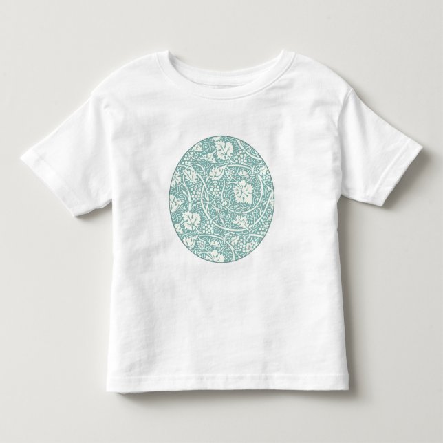 William Morris Traubenmuster Aquamarin Türkis Kleinkind T-shirt (Vorderseite)