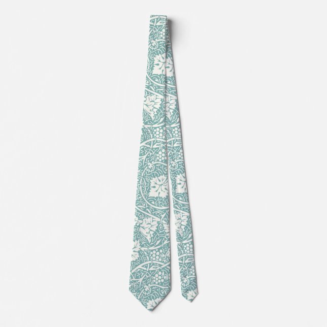William Morris Traubenmuster Aquamarin Türkis Krawatte (Vorderseite)