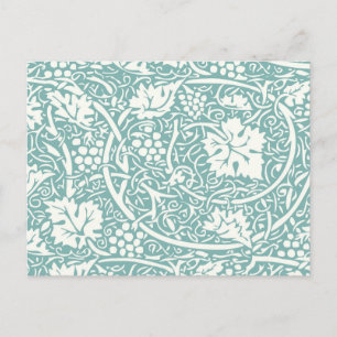 William Morris Traubenmuster Aquamarin Türkis Postkarte