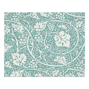 William Morris Traubenmuster Türkis Türkisblau Poster