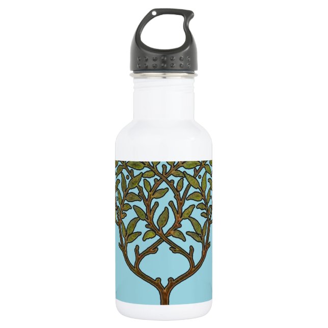 William Morris Tree Frieze Floral Wallpaper Edelstahlflasche (Vorderseite)