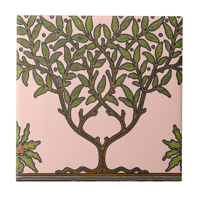 William Morris Tree Frieze Floral Wallpaper Fliese (Vorderseite)