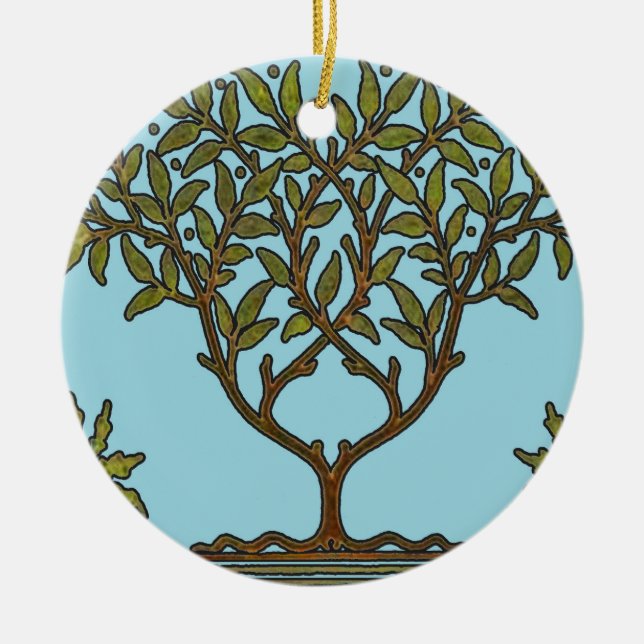 William Morris Tree Frieze Floral Wallpaper Keramik Ornament (Vorne)