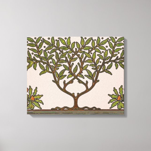 William Morris Tree Frieze Floral Wallpaper Leinwanddruck (Vorderseite)