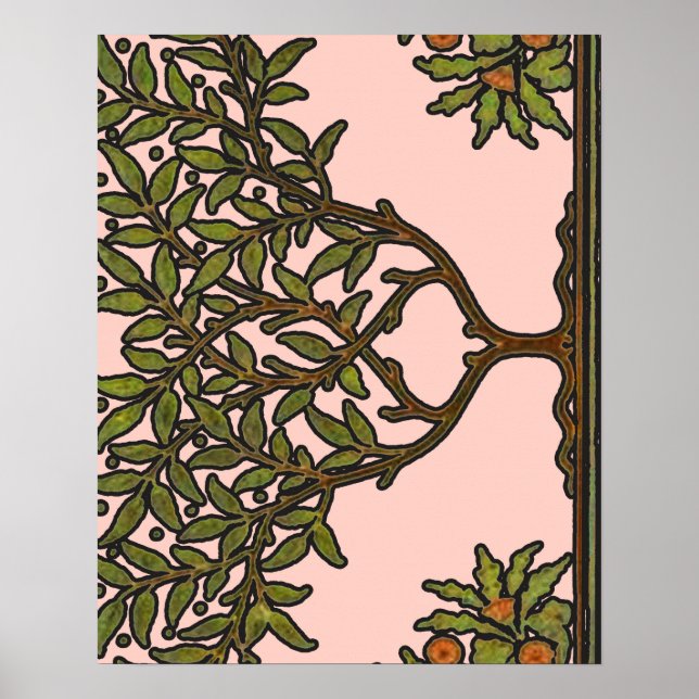 William Morris Tree Frieze Floral Wallpaper Poster (Vorne)