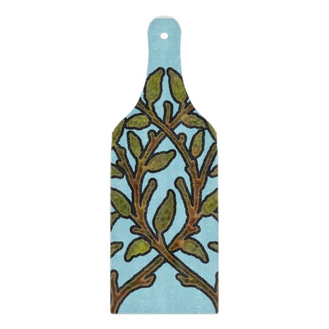 William Morris Tree Frieze Floral Wallpaper Schneidebrett (Vorderseite)
