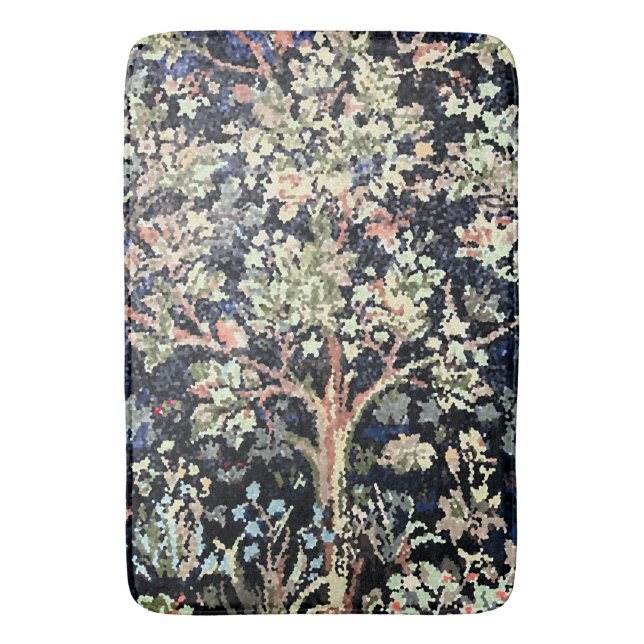 William Morris Tree of Life Bath Mat Badematte (Vorderseite Vertikal)