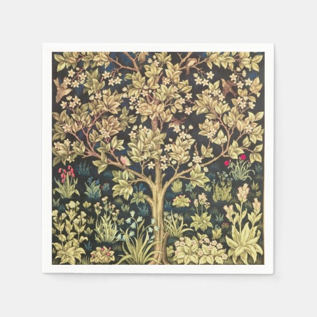 William Morris Tree of Life Serviette (Vorderseite)