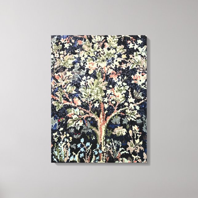 William Morris Tree of Life Stretched Canvas Print Leinwanddruck (Vorderseite)