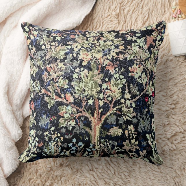 William Morris Tree of Life Throw Pillow Kissen (Decke)