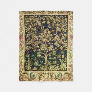 William Morris Tree of Life Vintag Pre-Raphaelite Fleecedecke