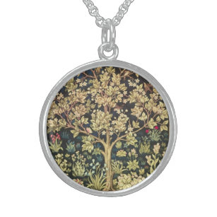 William Morris Tree of Life Vintage Art Sterling Silberkette
