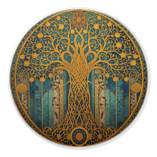 William Morris Tree Of Life Vintage Pre-Raphaelite Keramikknauf