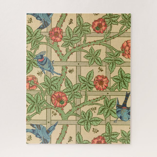 William Morris Trellis Classic Wallpaper Design (Vertikal)