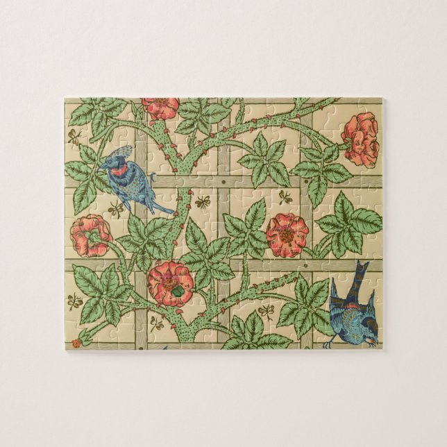 William Morris Trellis Classic Wallpaper Design (Horizontal)