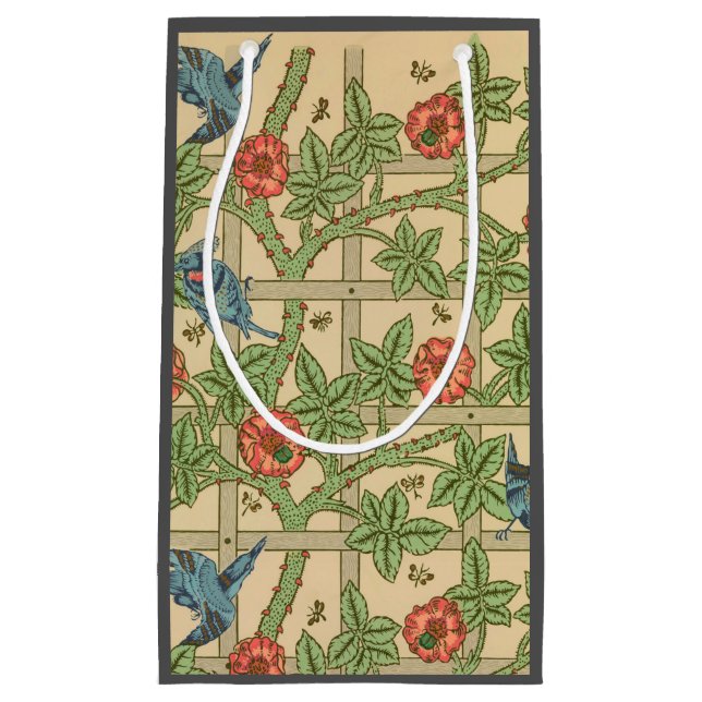 William Morris Trellis Classic Wallpaper Design Kleine Geschenktüte (Vorderseite)