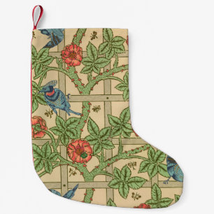 William Morris Trellis Classic Wallpaper Design Kleiner Weihnachtsstrumpf