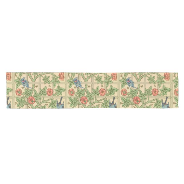 William Morris Trellis Classic Wallpaper Design Kurzer Tischläufer (Horizontal)