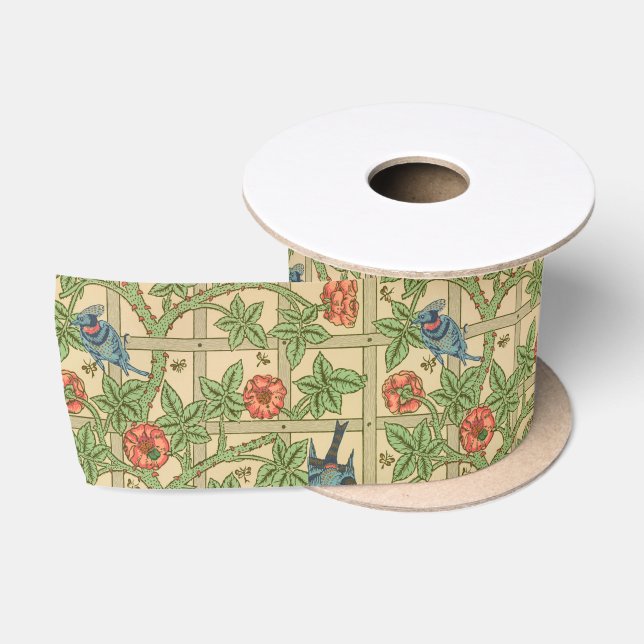 William Morris Trellis Classic Wallpaper Design Satinband (Spule)