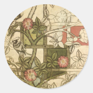 William Morris - Trellis Runder Aufkleber
