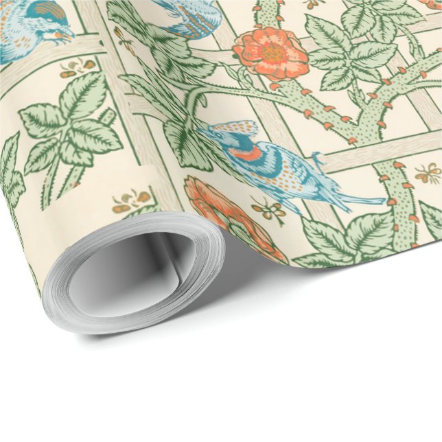 William Morris Trellis Victorian Wallpaper Geschenkpapier (Rolleneckpunkt)