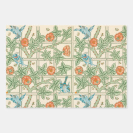 William Morris Trellis Victorian Wallpaper Geschenkpapier Set