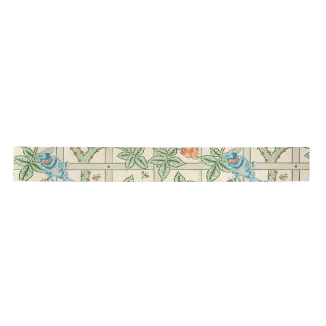 William Morris Trellis Victorian Wallpaper Satinband (Vorderseite)