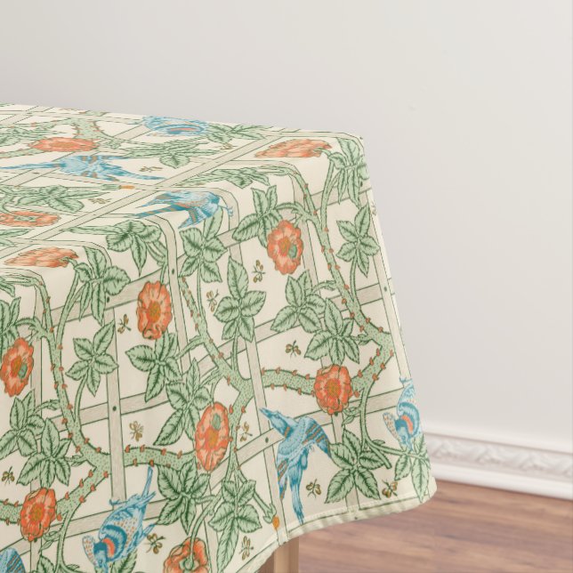 William Morris Trellis viktorianische Tapete Tischdecke (Beispiel)