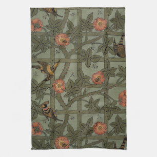 William Morris Trellis Wallpaper Art Geschirrtuch