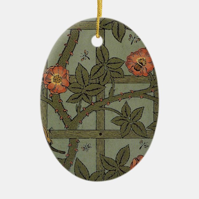 William Morris Trellis Wallpaper Art Keramikornament (Vorne)