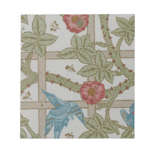 William Morris Trellis Wallpaper Art Notizblock