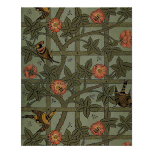 William Morris Trellis Wallpaper Art Poster