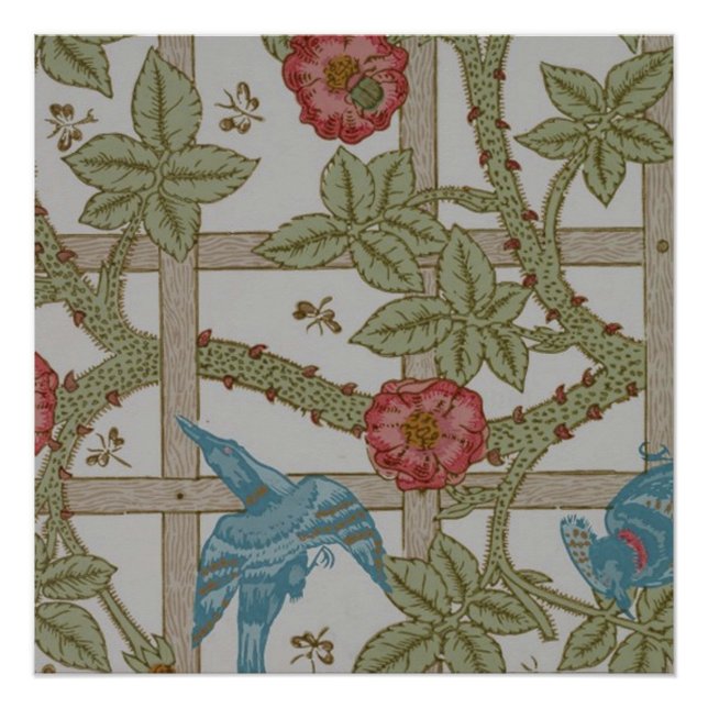 William Morris Trellis Wallpaper Art Poster (Vorderseite)