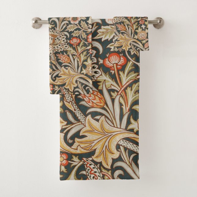 William Morris Trent Garden Blume Classic Botanic Badhandtuch Set (Insitu)