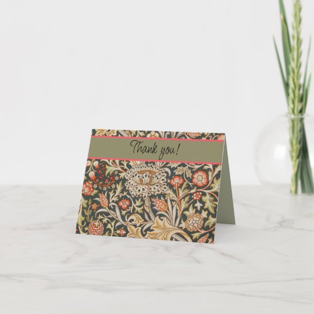 William Morris Trent Garden Blume Classic Botanic Dankeskarte (Vorderseite)