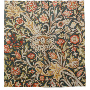 William Morris Trent Garden Blume Classic Botanic Duschvorhang