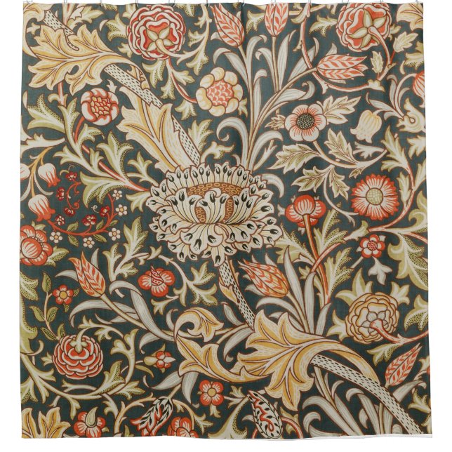 William Morris Trent Garden Blume Classic Botanic Duschvorhang (Vorderseite)