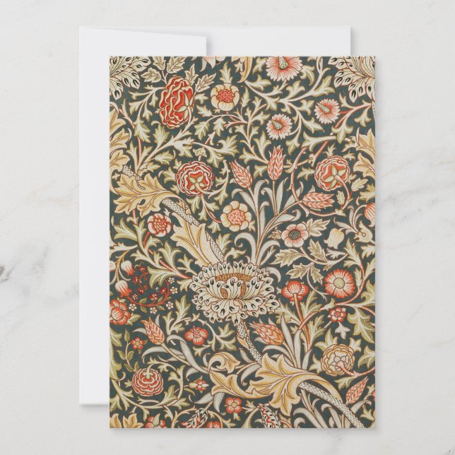 William Morris Trent Garden Blume Classic Botanic Einladung (Vorderseite)