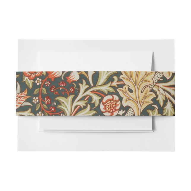William Morris Trent Garden Blume Classic Botanic Einladungsbanderole (Vorderseite Beispiel)