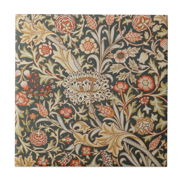 William Morris Trent Garden Blume Classic Botanic Fliese (Vorderseite)